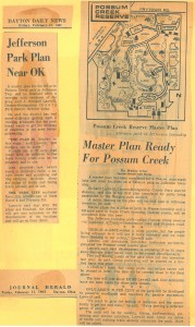 The 1967 master plan for Possum Creek explained in the Dayton Daily News and Journal Herald