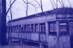 One of the old streetcars