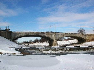 Veteran's Memorial Bridge in Winter